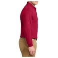 thumbnail image 3 of Yellow Rooster Men's Silk Touch Long Sleeve Polo T-Shirts Red M, 3 of 6