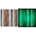 thumbnail image 2 of Off The Wall Plates - USA Weathered Wood Look Glow in the Dark Decorative Acrylic Cover Double Blank Wallplate, 2 of 5