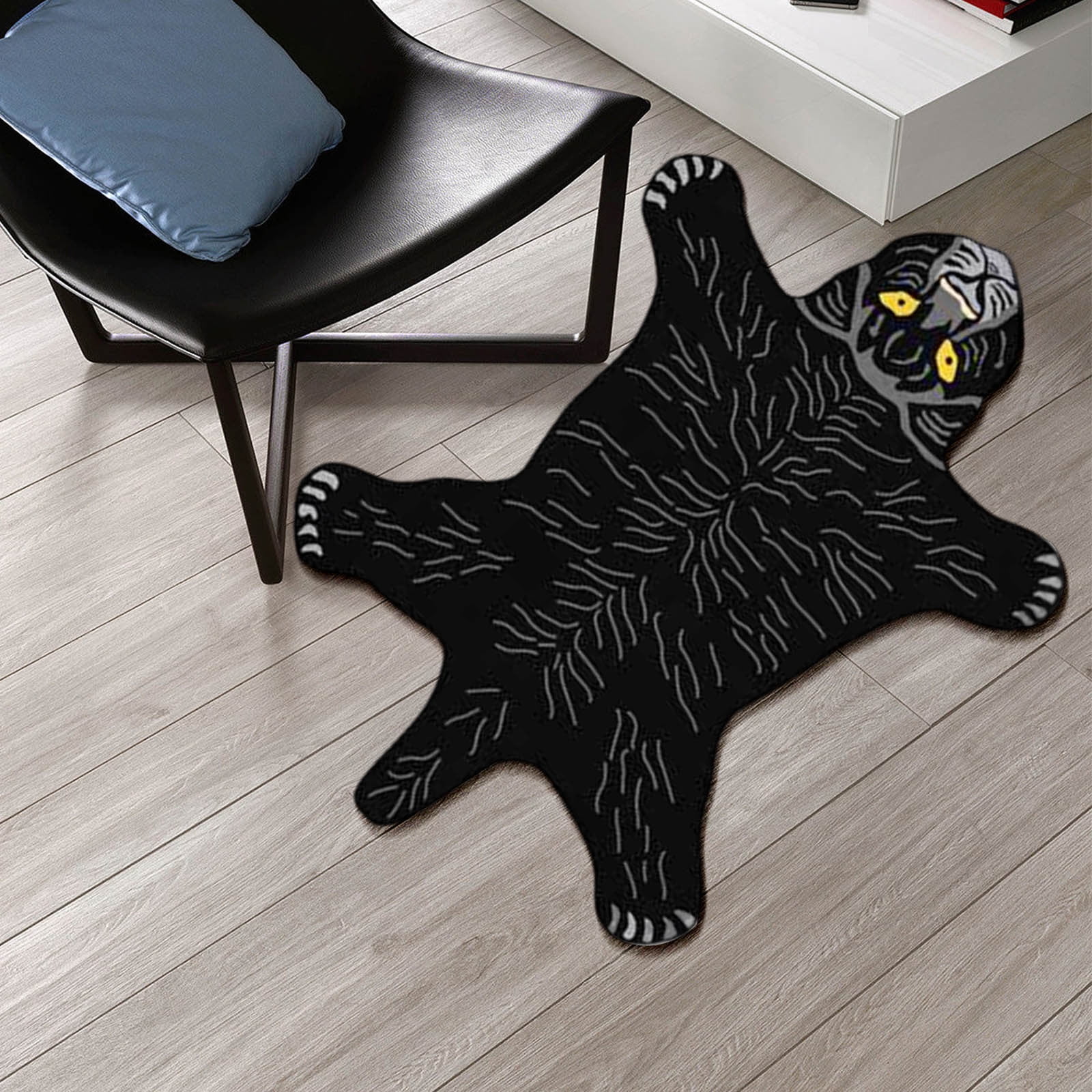Camnix Tiger Shaped Rug Bath Mat Tiger Bathroom Rug Non-Slip Door Mat Animals Printed Area Rug Carpet Small Home Decor Mat Playmat Bathroom Shower Rugs, 35.4x23.6inch