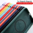 thumbnail image 2 of Magnetic Liquid Silicone Case For iPhone 14 12 13 Pro Max Plus For Magsafe Wireless Charging Cases Cover, 2 of 5