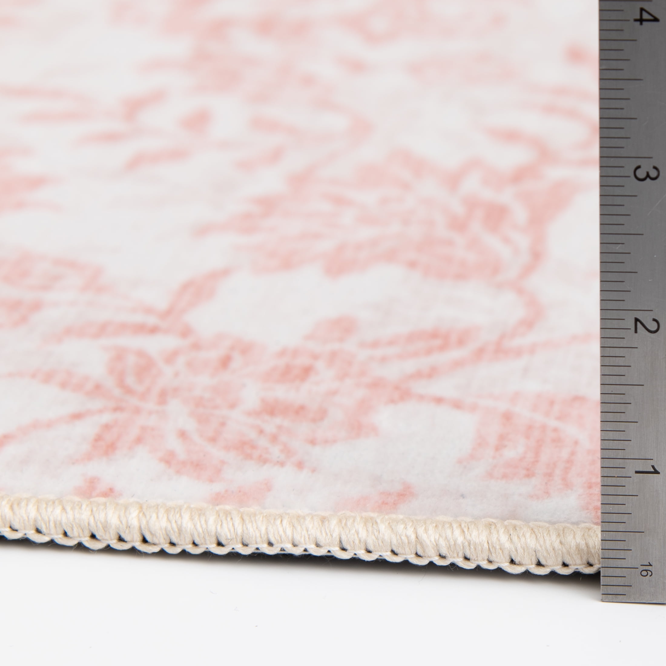 Mainstays Pink Floral Faux Fur Indoor Area Rug, 7'x10'