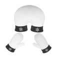 thumbnail image 4 of 3 piezas de guantes de pareja, guantes interconectados, guantes de felpa, mitones de invierno térmicos blanco, 4 of 8