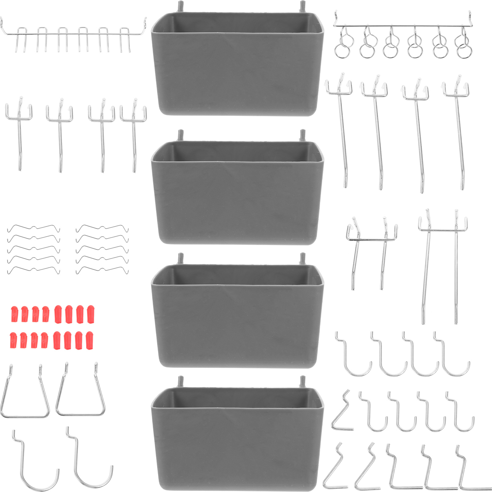 ETHZZLE peg board accessories Pegboard Hooks Stainless Steel Workshop Versatile 114pcs