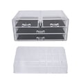 thumbnail image 5 of Fyearfly Caja De Almacenamiento De Cosméticos, Organizador De Maquillaje, Exhibición De Almacenamiento De Cosméticos, Soporte para Horquilla De Joyería, Caja PS con 4 Cajones, 5 of 5