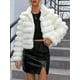 thumbnail image 4 of Chaqueta de Piel Sintética para Mujer, Abrigo Corto Abullonado de Larga, Abrigo Cálido de Invierno. S, 4 of 10