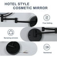 thumbnail image 5 of TUSHENGTU 8" Hardwired Lighted Wall Mount Makeup Mirror,Black Shaving mirror, 3X Magnifing Double mirror, 5 of 6