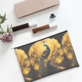 thumbnail image 6 of Cauagu Elegant Gold Leaf Peacock for Tyvek Makeup Bag,Reusable Travel Cosmetic Bag Women Organizer Toiletry Bag Birthday,Gifts for Women Girlfriend Mom Teacher 6.5’’*8.9’’, 6 of 7