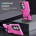 thumbnail image 2 of Dteck for Samsung Galaxy S22 Case with Invisible Built in Stand & Ring Holder,Military Grade Drop Protection Shockproof Hybrid Case for Samsung Galaxy S22,Pink, 2 of 7