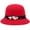 05_Red, variant on Lroveb Bucket Hats for Women Woolen Hat Fall Winter Korean British Retro Sunshade Fisherman Dome Top Hat