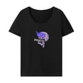 thumbnail image 1 of Camiseta para mujer verano suave verano Tops para mochilero, desplazamientos, viajes de vacaciones Negro, 1 of 7