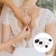 thumbnail image 4 of 20 piezas de botones de perla falsa redonda de 24L de 15 mm 5/8" con base de metal para costura, reemplazo de botones pequeños para ropa, vestido de novia, manualidades DIY, blanco brillante, 4 of 7