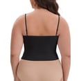 thumbnail image 3 of INSPIRE CHIC Women's Adjustable Spaghetti Straps Wireless Padded Camisole Slim Fit Sweetheart Neck Solid Invisible Tank Top XL Black, 3 of 5