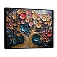 thumbnail image 3 of Designart "Orchid Haven Colorful Golden Branches I" Extra Large Landscapes Framed Wall Art - Country Colorful Tree Entryway Framed Wall Art Print, 3 of 7