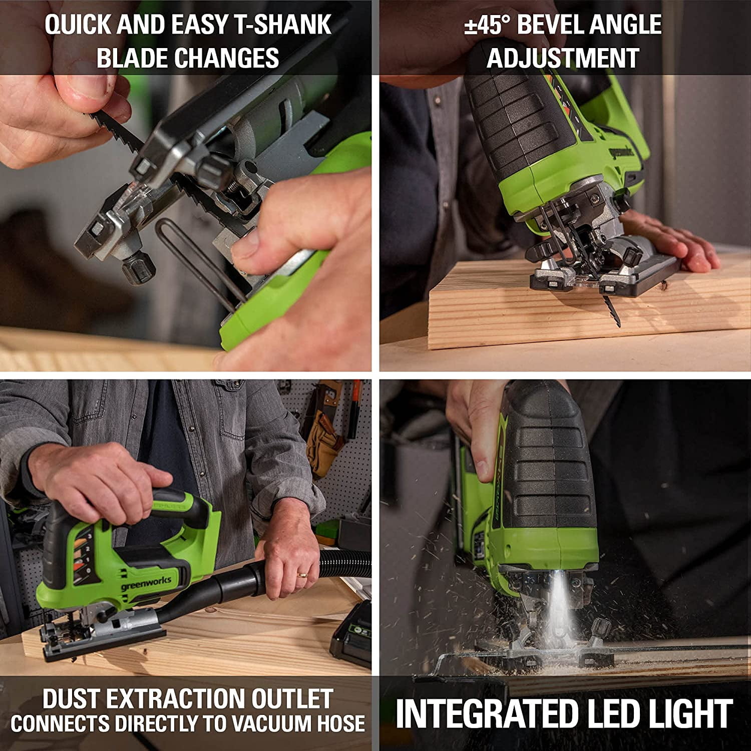 Greenworks 24V Brushless Jig Saw, Battery Not Included 3601202