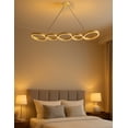 thumbnail image 4 of LUMINARIO DECORATIVO SUSPENDIDO PARA SALA ALUMINIO+SILICONA Y PINTADO DE ORO CON CONTROL, 4 of 5