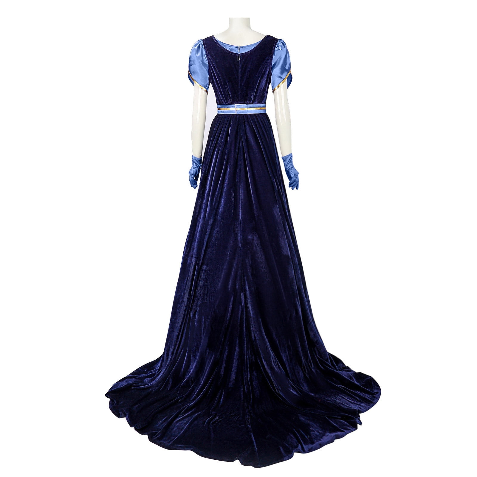 JGGSPWM Women's Satin Sash Kate Sharma Gown Empire Waist Renaissance  Victorian Tea Party Dress with Gloves Purple#/001 XXXL - Walmart.com