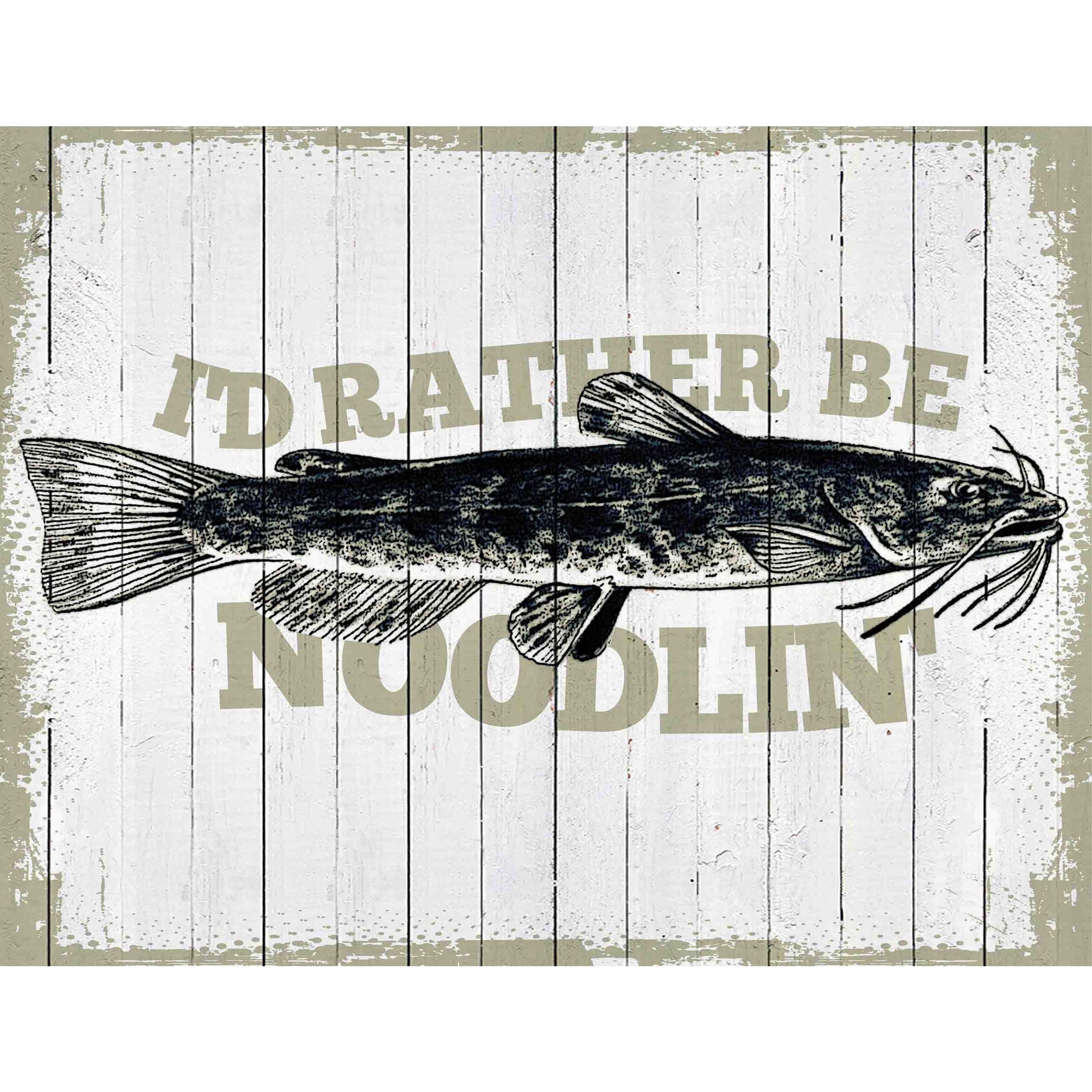 Marmont Hill Catfish Noodlin by Saturday Evening Post Painting Print on Canvas