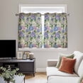 thumbnail image 4 of Purple Hydrangea Kitchen Curtains Window Panels, Spring Floral Elegant Pastoral Vintage Insulated Window Treatment Curtain, Grommet Curtains for Bedroom/Living Room/Bathroom, 2 Piece 52"Wx45"L, 4 of 8