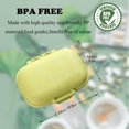thumbnail image 2 of 2 pcs Portable Medicine Storage Box,Wheat Small Pill Dispenser with 8 Compartments(White+Green), 2 of 5