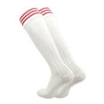 thumbnail image 2 of TCK Euro 3-Stripe Soccer Socks - White Scarlet, 2 of 2