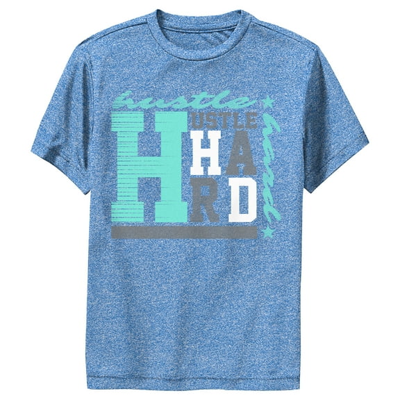 Boy's Lost Gods Hustle Hard  Performance Graphic Tee Royal Blue Heather Medium