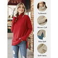 thumbnail image 2 of Anygrew Women Pullover Sweater Long Sleeve Casual Sweaters for Women Turtleneck Knit Jumper, 2 of 6