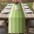 thumbnail image 4 of Green Wood Grain Table Runner - 36 Inch Long Ombre Rustic Retro Wooden Plank Cotton and Linen Blended Dress Scarves Farmhouse Table Runner for Kitchen Dining, Coffee Table, 13" x 36", 4 of 8