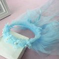 thumbnail image 4 of Flower Girls Veil Girl's Engagement Party Wedding Veil Ribbon Edge with Flower Crown for Ring Bearer Photography, 4 of 10