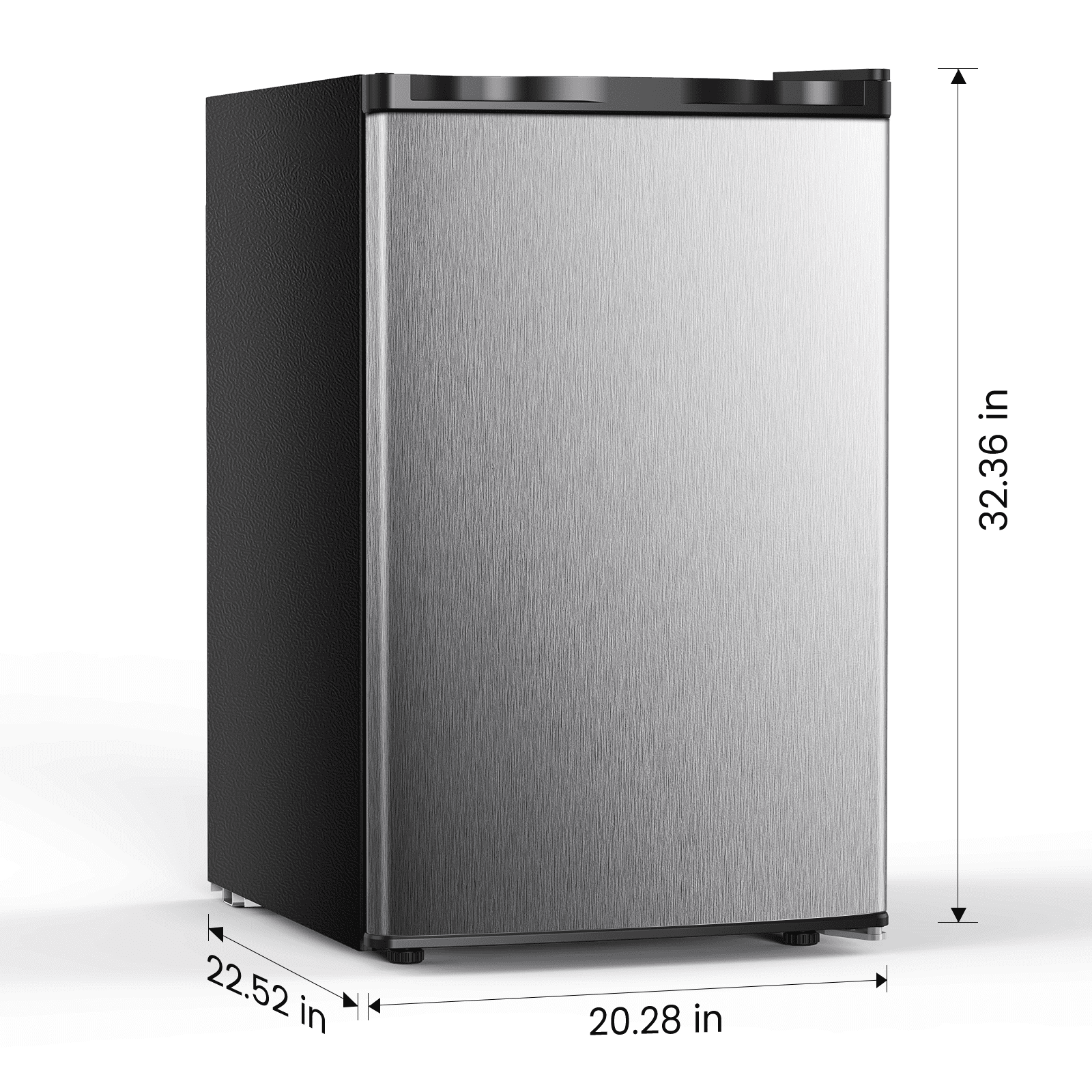 Moifoi 3.0 Cu.ft Upright Freezer, Reversible Single Door Vertical Freezers w/ Removable Shelf, Energy Saving, Silver