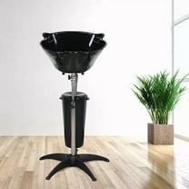 Hair Washing Sink, Portable Height Adjustable Salon Deep Shampoo Basin Sink Hair Washing Bowl with Drain Hose for Home Barber Shop Beauty Salon Spa Equipment (Style 2)