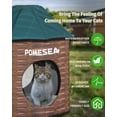 thumbnail image 5 of Outdoor Weatherproof Heated Cat Kitty House with Heated Pet Pad for Community Cats, Strays, and Ferals in Winter(Log cabin), 5 of 9