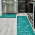 thumbnail image 3 of Teal Kitchen Rugs Sets of 2 Floral Kitchen Rug Mat Washable Non-Slip Kitchen Mats for Floor 2 Piece Teal Kitchen Decor, 3 of 6