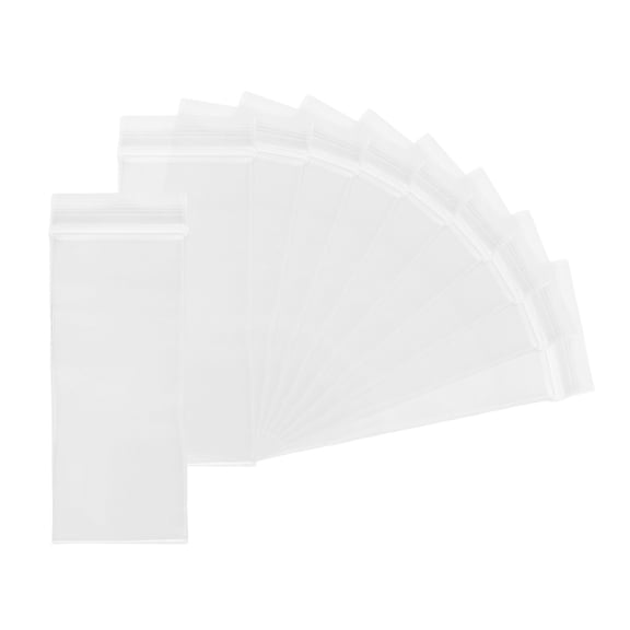 Uxcell Zip Bags, (2 x 4 Inch, Clear) (100 Pcs), 4.7 Mil Long Clear Plastic Zipper Reclosable Poly Bag, Suit for - Jewelry/Candy/Office Supplies