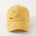 thumbnail image 4 of Gibobby Toddler Baseball Cap Dinosaur Pattern Adjustable Breathable Sun Hat for Kids Boys Girls 12 18 Months 1-4T Infant Summer Outdoor Play Cap by Age(One Size,Yellow), 4 of 4