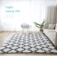 thumbnail image 3 of Fluffy Bedroom Geometric Design Shaggy Rugs Area Rug For Girls Baby Room Kids Living Room Home Decor Floor White 60*200cm, 3 of 12