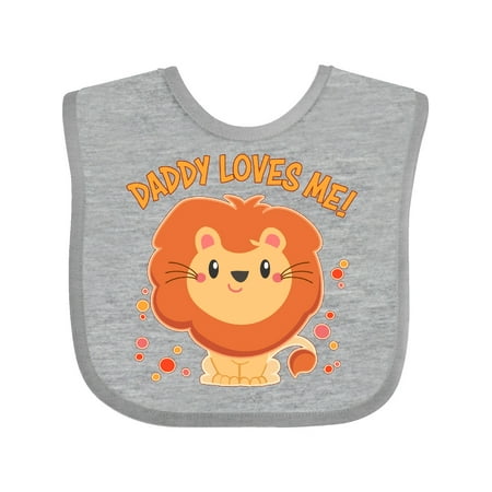 

Inktastic Daddy Loves Me- Cute Lion Gift Baby Boy or Baby Girl Bib