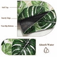 thumbnail image 6 of Round Rugs 3Ft, Palm Leaf Round Area Rug Washable Indoor Throw Carpet, Tropical Plant Country Green Summer Small Non Slip Circle Rug for Bedroom Living Room Home Decor Aesthetic, 6 of 8