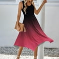 thumbnail image 6 of bnaln Dresses for Women Elegant Sleeveless Midi Dresses Lrregular Hem Loose Tank Dress Summer Flowy Long Sundress Beach Vacation Dress Trendy Ruffle A-Line Casual Dresses, 6 of 6
