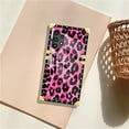 thumbnail image 7 of FKBRCL4U Compatible with Samsung Galaxy A32 4G Case, Pink Black Leopard Luxury Golden Decoration for Girl Women Soft TPU Shockproof Protective Hard PC Back, 7 of 7
