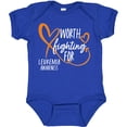 thumbnail image 3 of Inktastic Worth Fighting for Leukemia Awareness Orange Heart Boys or Girls Baby Bodysuit, 3 of 5