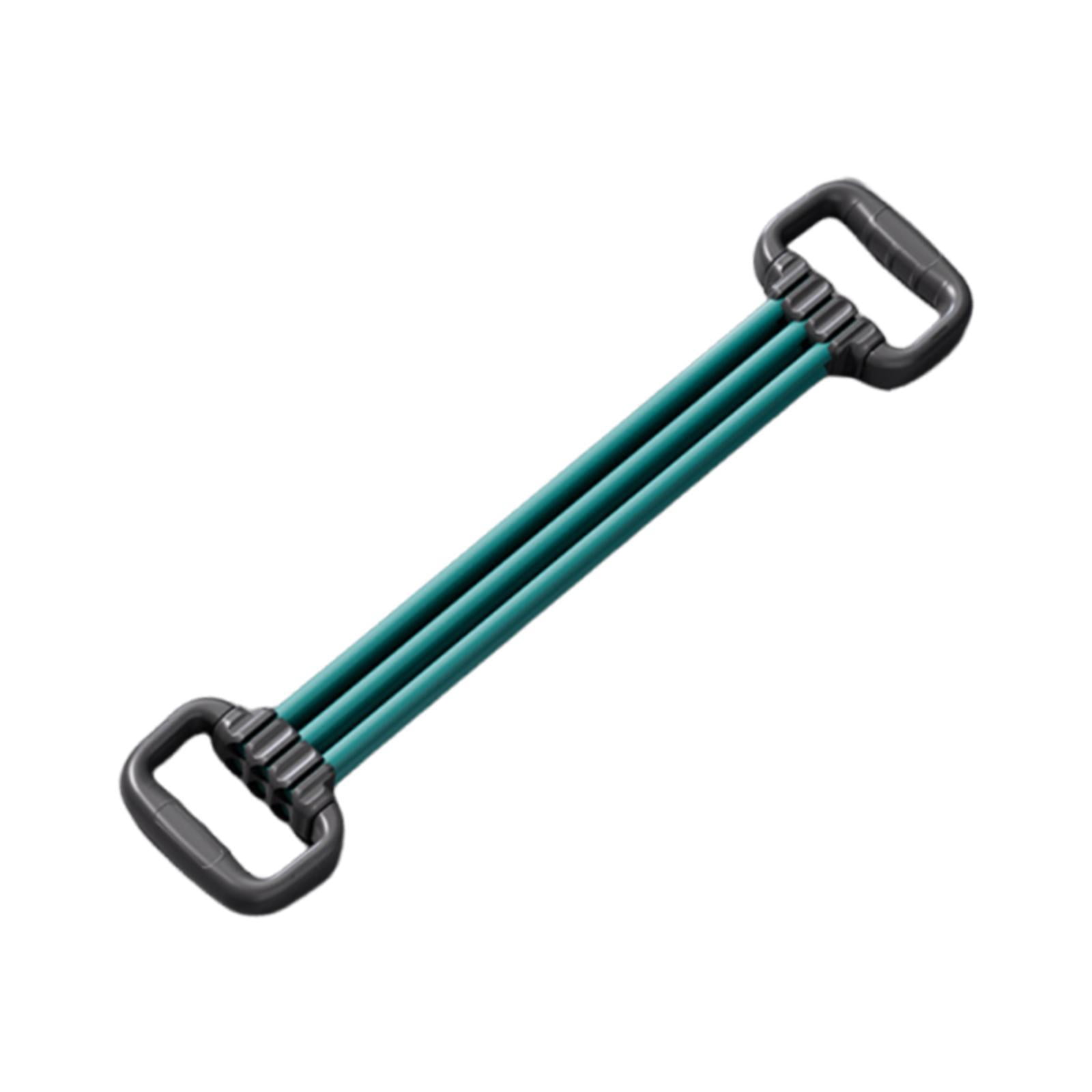 QccHieUs Chest Expander Resistance Bands 3 Ropes Resistance Adjustable Portable Pull Rope Green