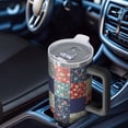 thumbnail image 6 of 40oz Pioneer Flower Floral Print Pattern Insulated Tumbler with Handle, BPA-Free Leak Proof Lid and Straws, Double Wall Vacuum, Hot 12h/Cold 34h, 6 of 6