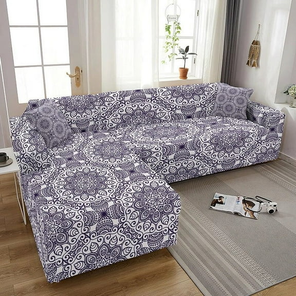 Bohemian Vintage Floras Sofa Cover 1/2/3/4 Seater Stretch Bohemia Couch Covers Anti-dust Washable Slipcovers For Living Room
