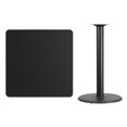 thumbnail image 2 of Bowery Hill 36" Table de Bar de Restaurant Carrée en Noir, 2 of 2