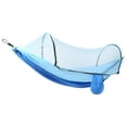 thumbnail image 4 of Hammock With Mosquito Net, Practical Single Person Hammock With Net 210T Nylon Taffta Portable  For Hiking For Backpacking For Traveling For Camping Sapphire Blue+Light Blue, 4 of 8
