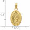 thumbnail image 3 of 10K Yellow Gold Saint Christopher Medal Pendant (17 X 11) Made In Peru -Jewelry By Sweet Pea, 3 of 6