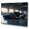 thumbnail image 2 of Designart "Grey And Orange Rhythms Of Horsepower" Cars American Muscle Canvas Art Print, 2 of 5