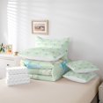 thumbnail image 5 of Manfei Blue Bowknot Groovy Twin Bedding Sets 7-Piece, Rustic Flower Floral Bedding Comforter Set, Teens Girls Female Kids Reversible Sheet Sets, Ultra Soft Home Decor, 5 of 7