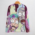 thumbnail image 3 of Rick And Morty Sweater Long Sleeve Round Neck Pullover Jumper Fall Winter Clothes Print Tops Blouse L, 3 of 6
