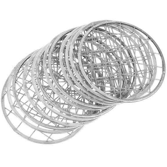 12 Pcs Flower Arrangement Pen Holders Metal Grid Jar Supplies Iron Vase Mesh Office Desk Organizer Decor